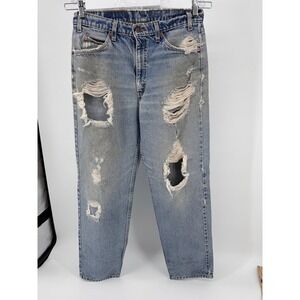 Distressed Vintage Levis 550 Orange Tab‎ Relaxed Fit Mens Jeans W32 L32 Ripped